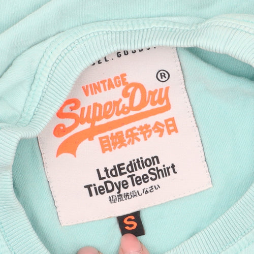 Superdry Men's Blue Tie Dye Athletic 07 Graphic T-Shirt Size S