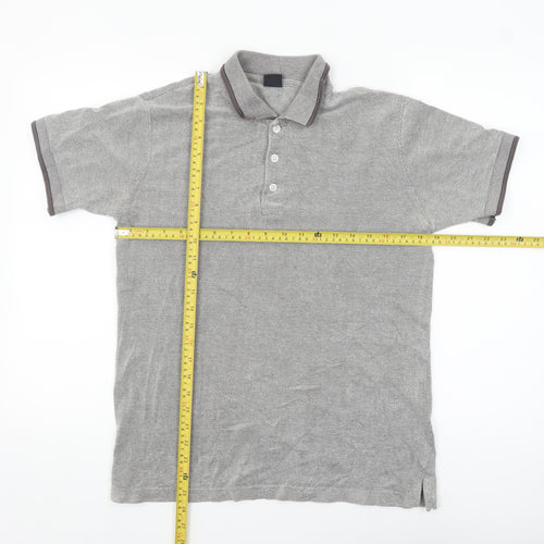 Cotton Traders Men's Grey Short Sleeve Polo Shirt Size S 100% Cotton