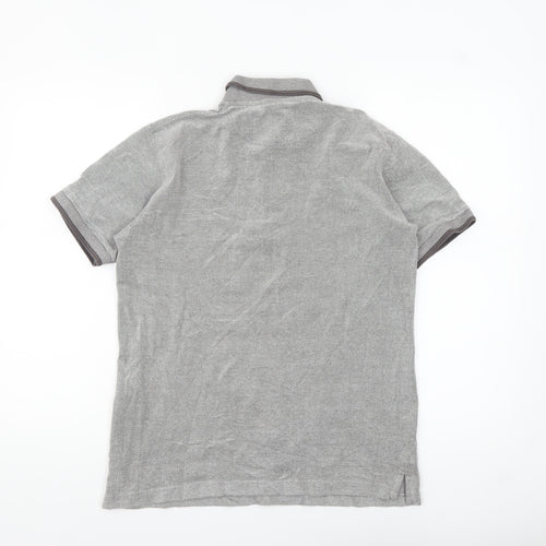 Cotton Traders Men's Grey Short Sleeve Polo Shirt Size S 100% Cotton