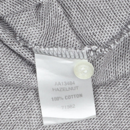 Cotton Traders Men's Grey Short Sleeve Polo Shirt Size S 100% Cotton