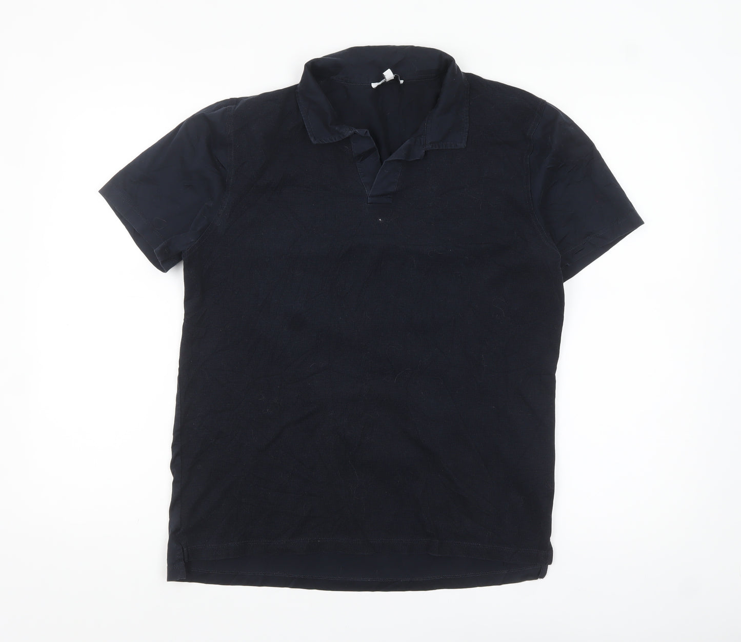 Reiss Men's Blue Egyptian Cotton Polo Shirt Size M Short Sleeve
