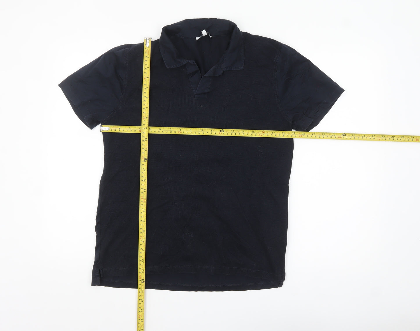 Reiss Men's Blue Egyptian Cotton Polo Shirt Size M Short Sleeve