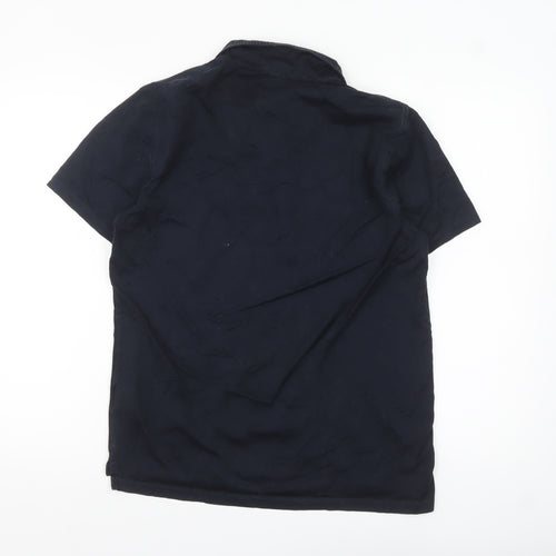 Reiss Men's Blue Egyptian Cotton Polo Shirt Size M Short Sleeve