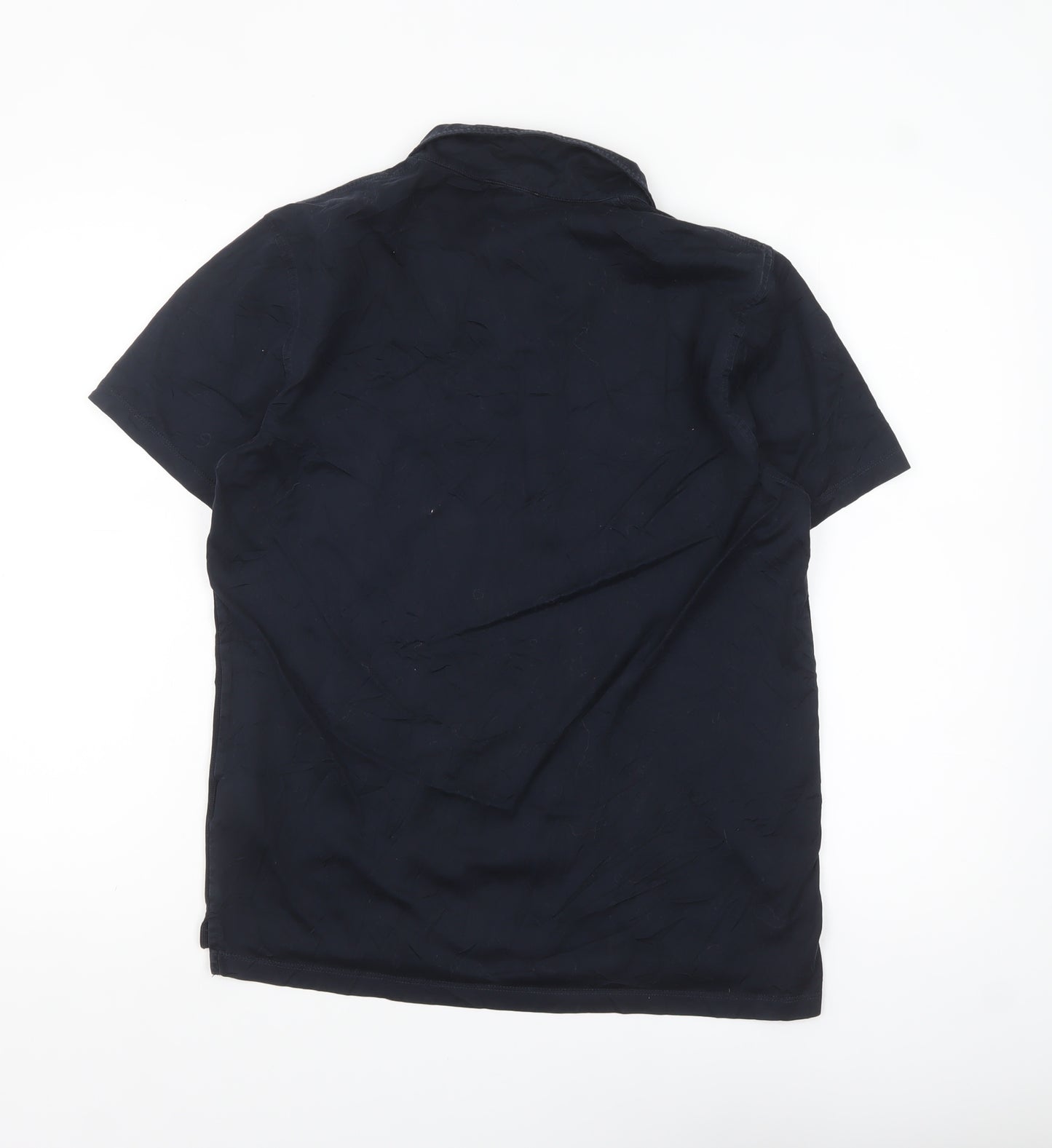 Reiss Men's Blue Egyptian Cotton Polo Shirt Size M Short Sleeve