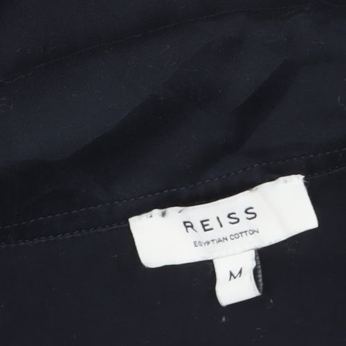 Reiss Men's Blue Egyptian Cotton Polo Shirt Size M Short Sleeve
