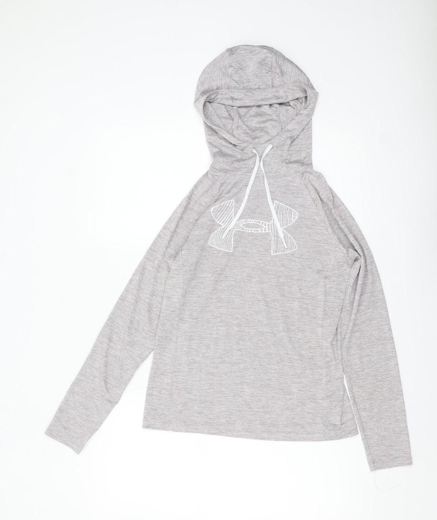 Under Armour Women's Grey XS HeatGear Hooded Long Sleeve Top