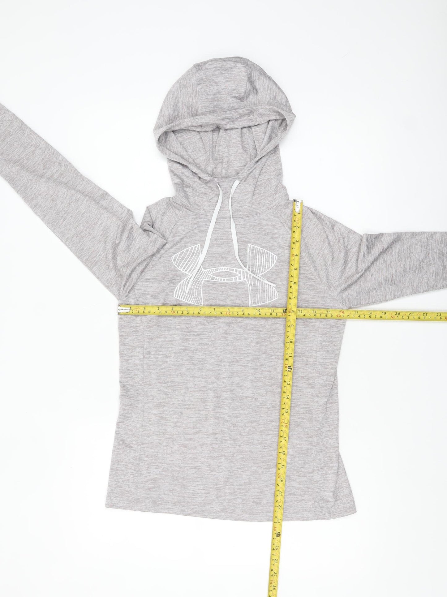 Under Armour Women's Grey XS HeatGear Hooded Long Sleeve Top