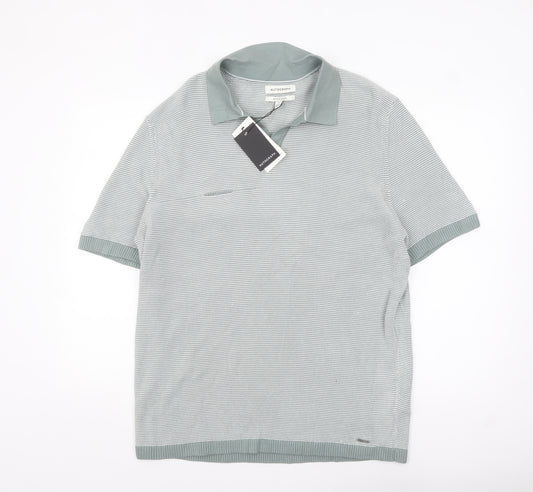 Marks and Spencer Autograph Men’s Green XL Cotton Modal Polo Shirt