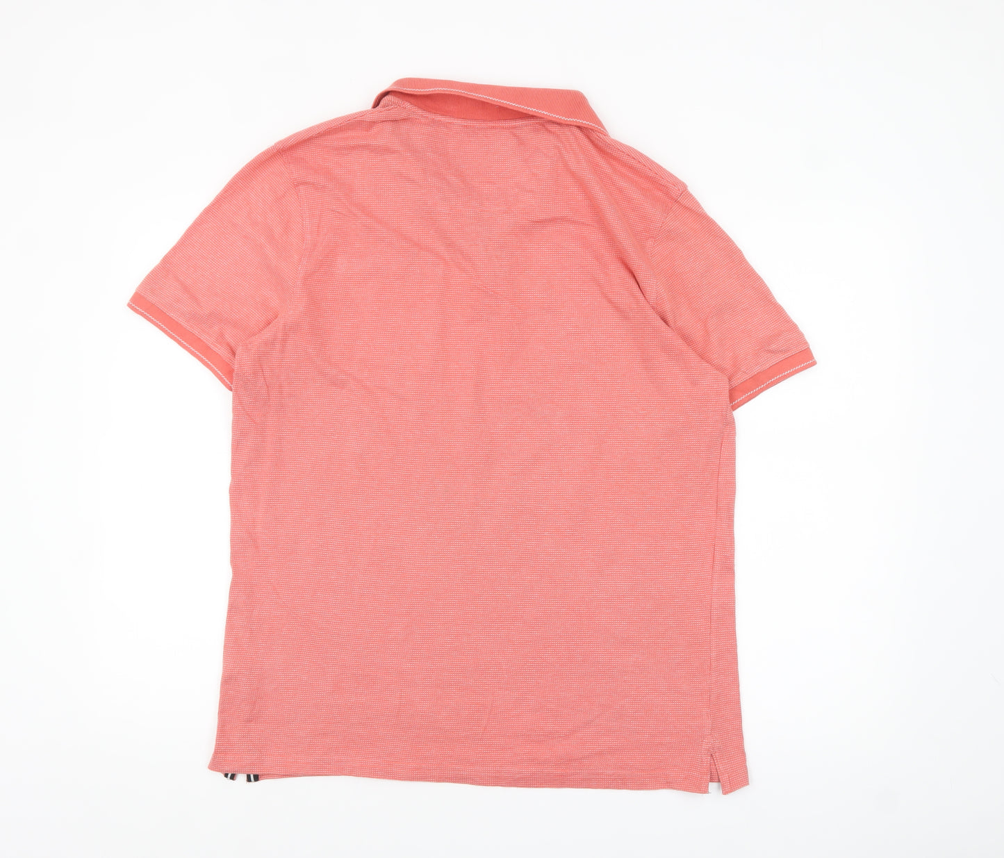 Lost Stock Men's Pink Short Sleeve Cotton Polo Shirt Size M