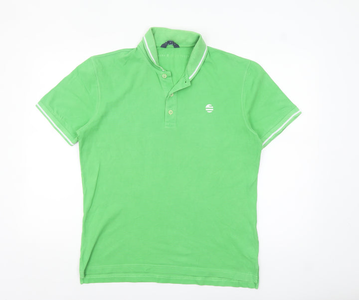Perry Ellis America Men's Green Cotton Polo Shirt Size M