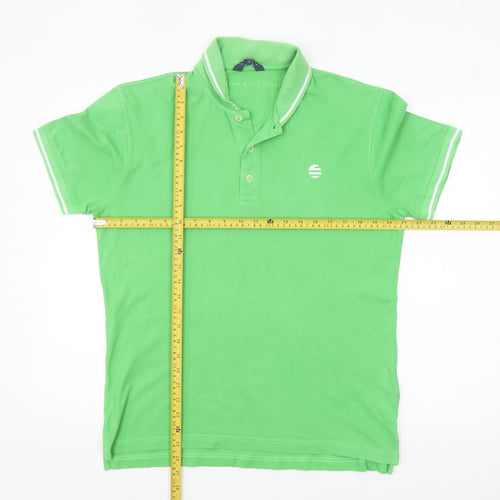 Perry Ellis America Men's Green Cotton Polo Shirt Size M