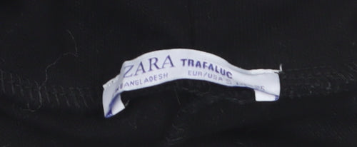 Zara Women Black Roll Neck Shift Jersey Dress Size S