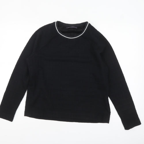 Marks and Spencer Women's Black Long Sleeve Basic Jersey Top UK 12