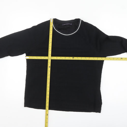 Marks and Spencer Women's Black Long Sleeve Basic Jersey Top UK 12