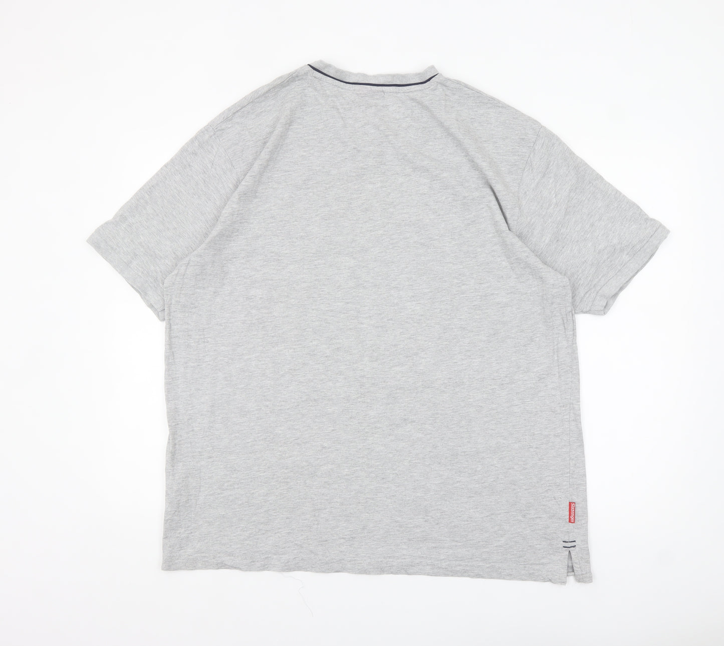 Slazenger Men's Grey V-Neck Short Sleeve Classic Fit T-Shirt XL