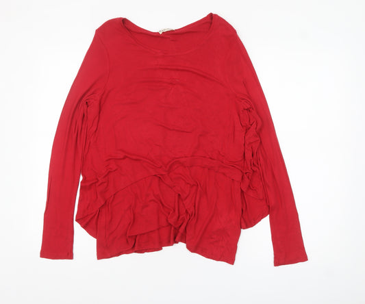 Phase Eight Women’s Red Long Sleeve Tunic Blouse Size 12