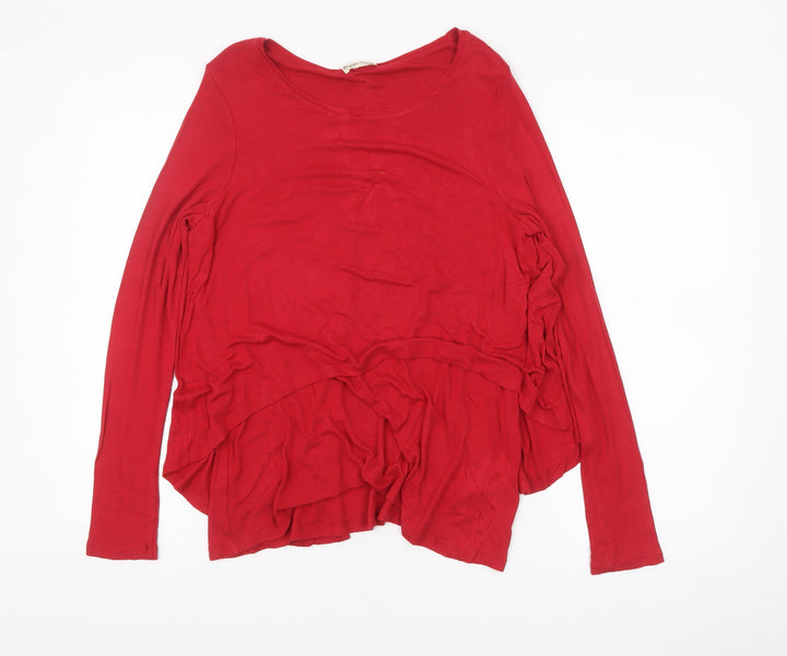 Phase Eight Women’s Red Long Sleeve Tunic Blouse Size 12