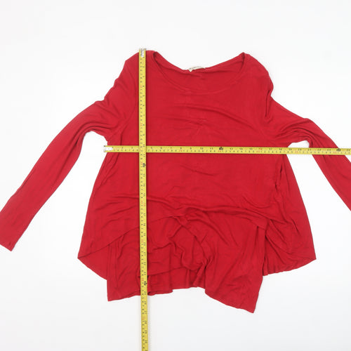 Phase Eight Women’s Red Long Sleeve Tunic Blouse Size 12