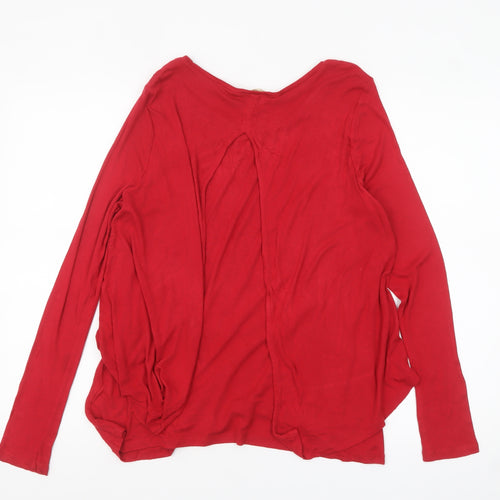 Phase Eight Women’s Red Long Sleeve Tunic Blouse Size 12