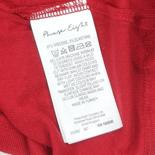 Phase Eight Women’s Red Long Sleeve Tunic Blouse Size 12