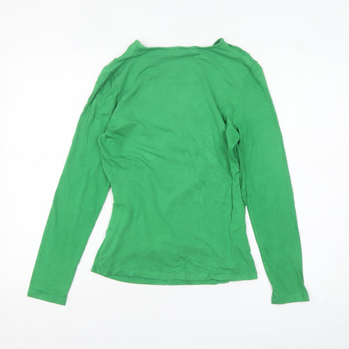 Kettlewell Women's Green Wrap Jersey Long Sleeve Blouse Size S