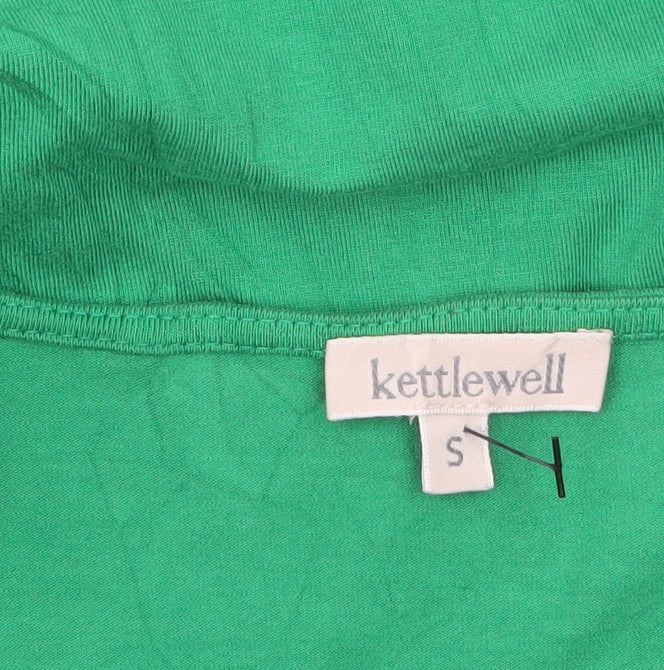 Kettlewell Women's Green Wrap Jersey Long Sleeve Blouse Size S