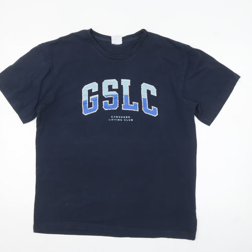 Gymshark Men’s Blue GSLC Graphic Cotton T-Shirt Size S