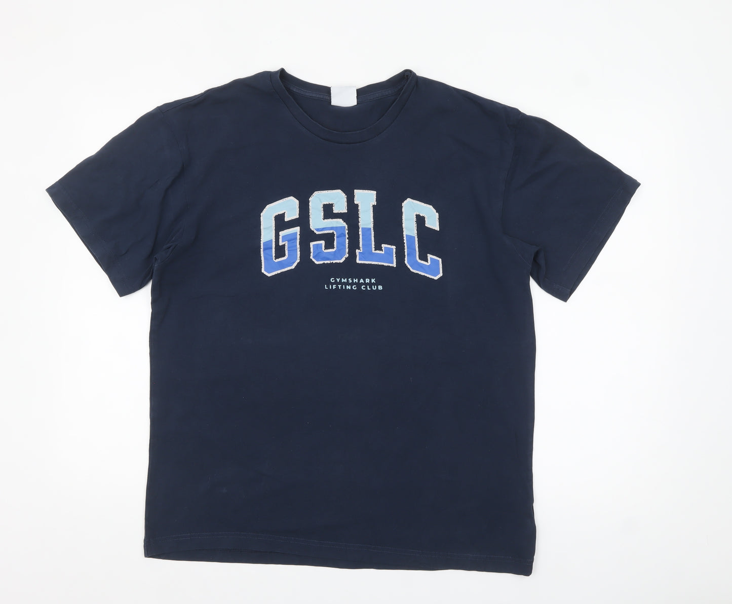Gymshark Men’s Blue GSLC Graphic Cotton T-Shirt Size S