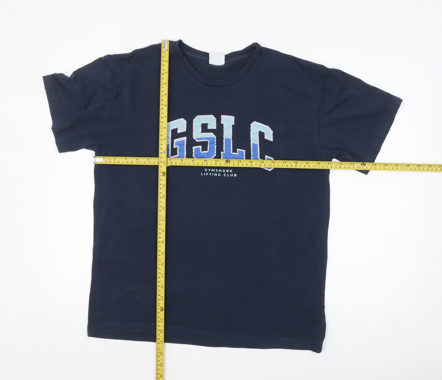 Gymshark Men’s Blue GSLC Graphic Cotton T-Shirt Size S