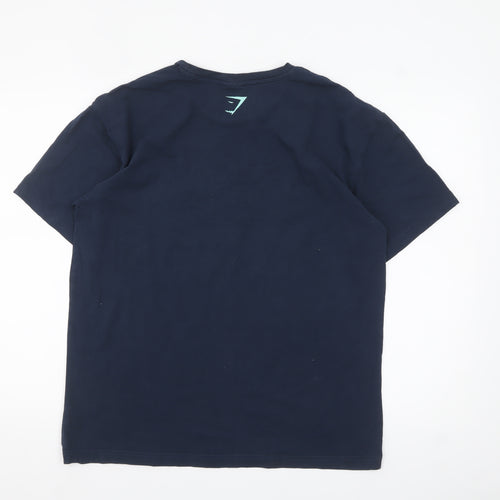Gymshark Men’s Blue GSLC Graphic Cotton T-Shirt Size S