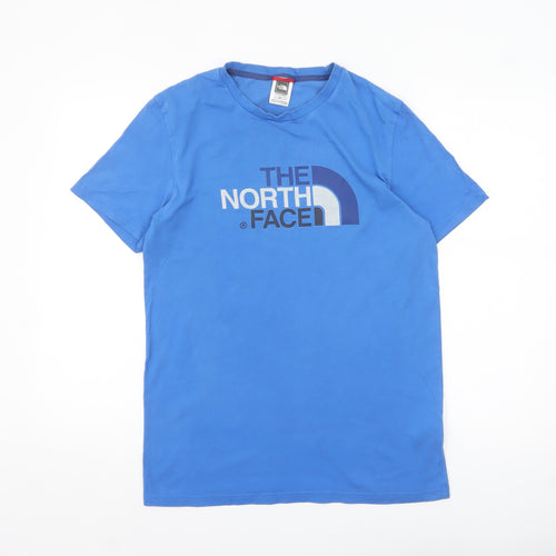 The North Face Men's Blue Cotton Graphic T-Shirt Size S