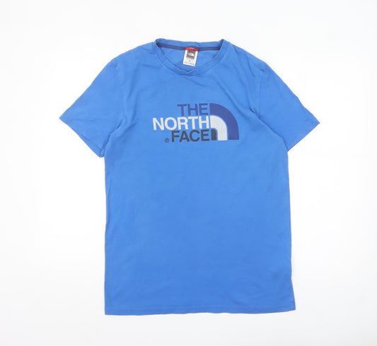 The North Face Men's Blue Cotton Graphic T-Shirt Size S