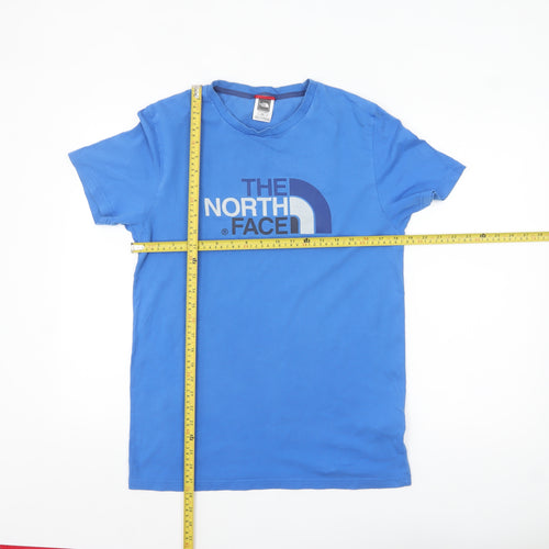 The North Face Men's Blue Cotton Graphic T-Shirt Size S