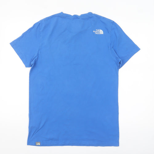 The North Face Men's Blue Cotton Graphic T-Shirt Size S