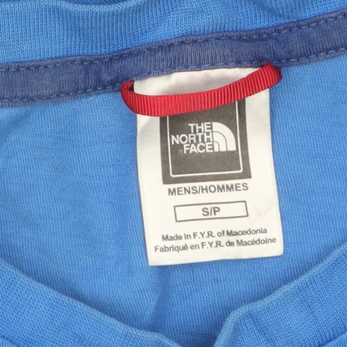 The North Face Men's Blue Cotton Graphic T-Shirt Size S