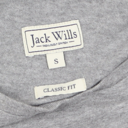 Jack Wills Men's Grey Classic Fit Logo T-Shirt Size S