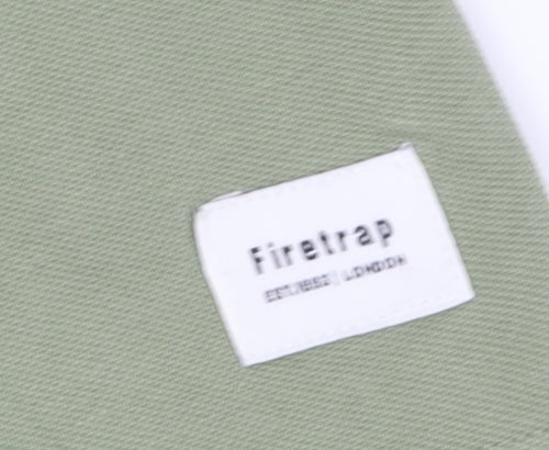 Firetrap Men's Green Cotton Short Sleeve Polo Shirt Size M