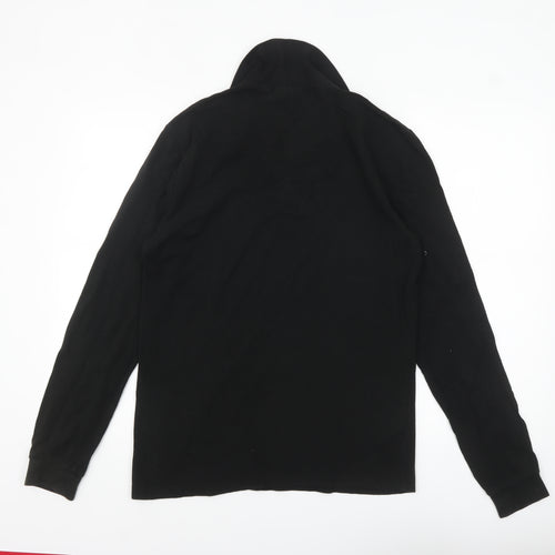 Lacoste Men's Black Classic Fit Long Sleeve Cotton Polo XS