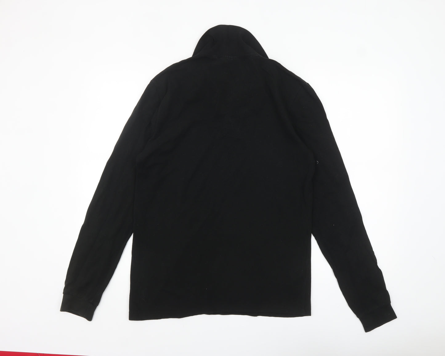Lacoste Men's Black Classic Fit Long Sleeve Cotton Polo XS