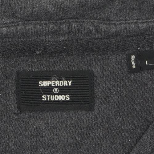 Superdry Men’s Grey Cotton Short Sleeve Polo Shirt L