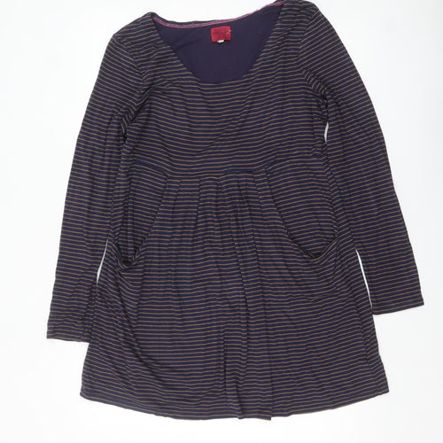 Joules Women’s Navy Stripe Long Sleeve Skater Dress Size 16