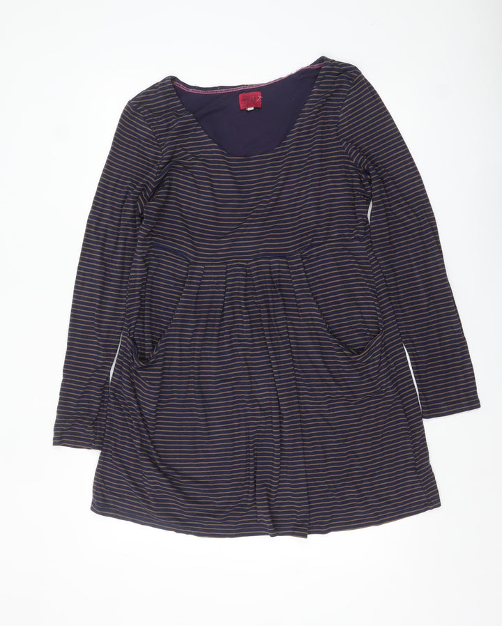 Joules Women’s Navy Stripe Long Sleeve Skater Dress Size 16