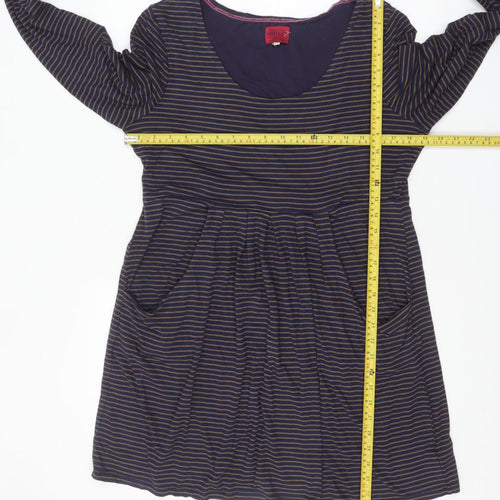 Joules Women’s Navy Stripe Long Sleeve Skater Dress Size 16
