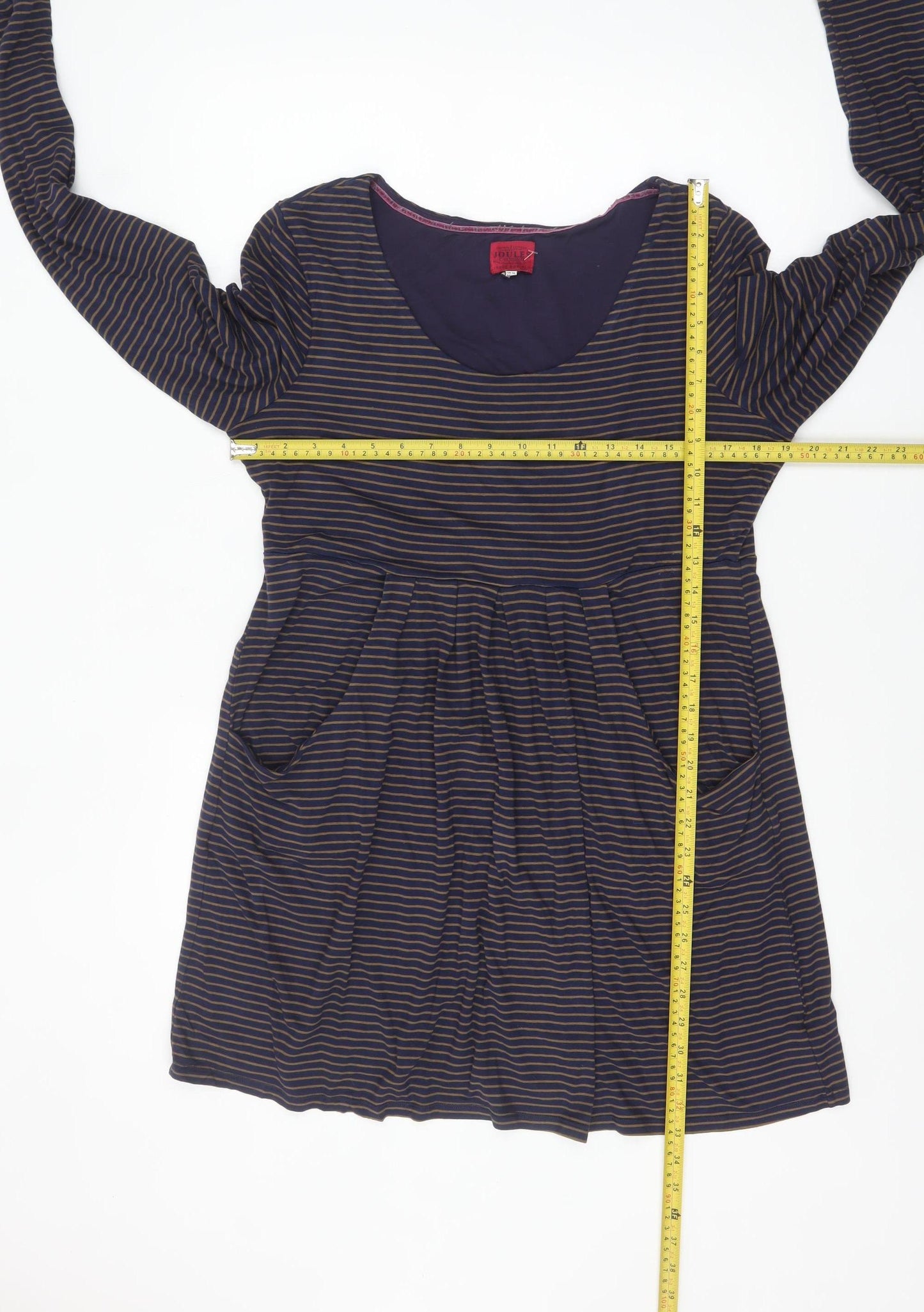Joules Women’s Navy Stripe Long Sleeve Skater Dress Size 16