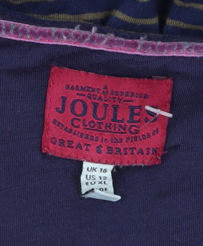 Joules Women’s Navy Stripe Long Sleeve Skater Dress Size 16