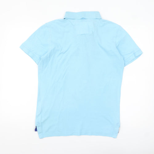 Abercrombie & Fitch Men’s Blue Muscle Fit Cotton Polo Shirt Size S