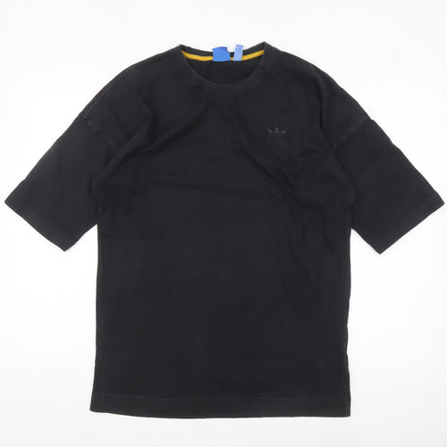 Adidas Men's Black Regular Fit Crew Neck Cotton T-Shirt M