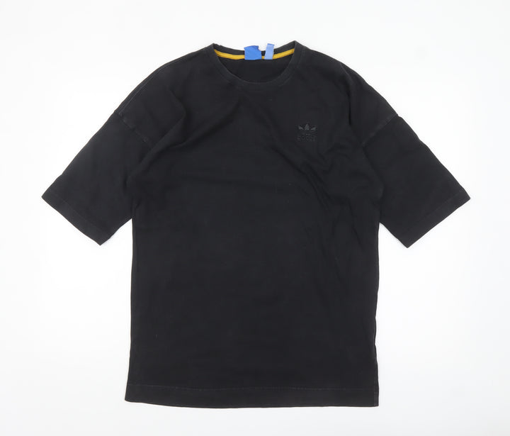 Adidas Men's Black Regular Fit Crew Neck Cotton T-Shirt M