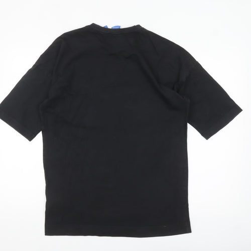Adidas Men's Black Regular Fit Crew Neck Cotton T-Shirt M