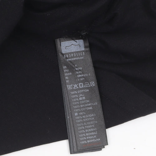 883 Police Mens Black Colourblock Crew Neck Cotton T-Shirt Size M